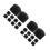 20Pcs Black Plastic Foosball Table Rod Safety Covers Mini End Caps 10