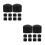 20Pcs Black Plastic Foosball Table Rod Safety Covers Mini End Caps 6