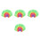 4Pcs Durable Green Fluffy Wig Carnival Performance Party Accessory 7