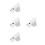 4Pcs White Turntable Needle Replacement for Vinyl Stylus Record Player 6