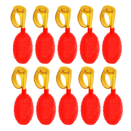 48Pcs Red Plastic Water Spray Ring Toy for Tricky April Fools' Fun 1