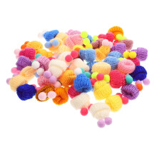 120Pcs Woolen Yarn Mini Hats DIY Craft Supplies Small Hat Decorations