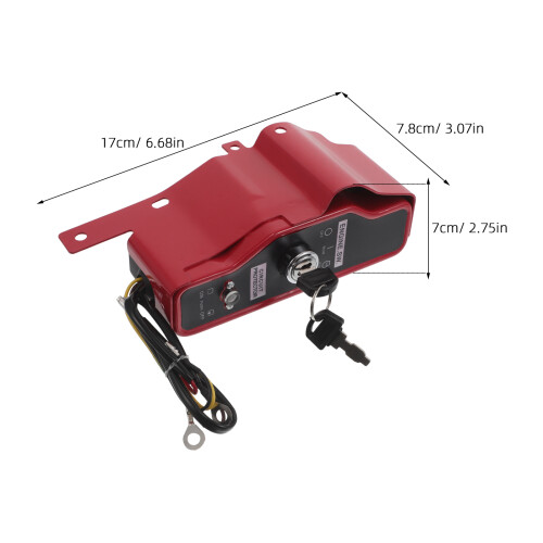 Red Ignition Switch Panel Box with Key for Generator and Tractor 1