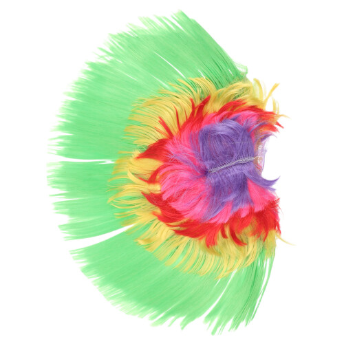 4Pcs Durable Green Fluffy Wig Carnival Performance Party Accessory 1