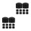 20Pcs Black Plastic Foosball Table Rod Safety Covers Mini End Caps 7