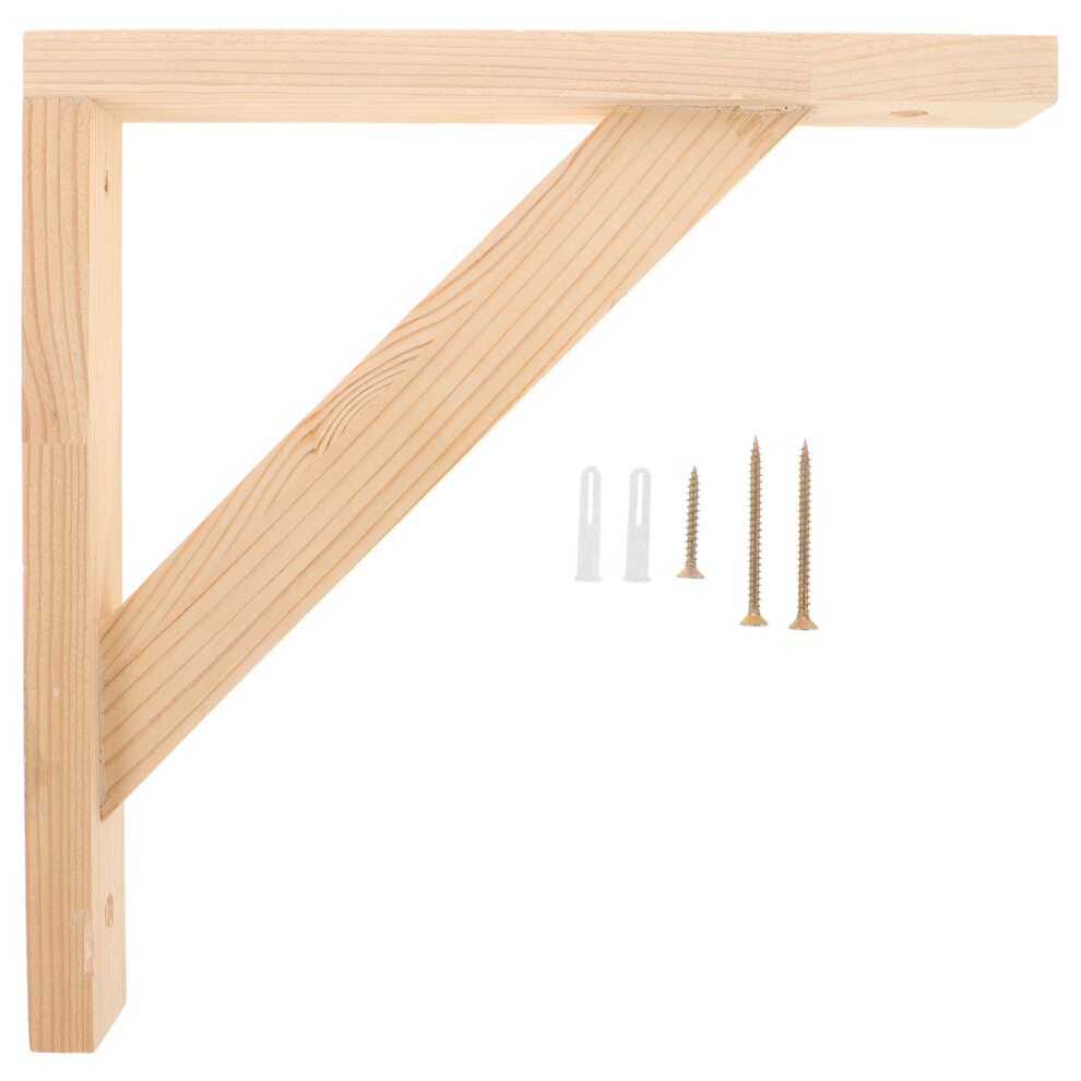 5Pcs Space-Saving Wooden Shelf Brackets Wall Mounted Support 3403905439420