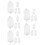 10Paren Modieuze Transparante Silicone Oorclips Dames En 5