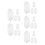 10Paren Modieuze Transparante Silicone Oorclips Dames En 7