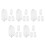 10Paren Modieuze Transparante Silicone Oorclips Dames En 6
