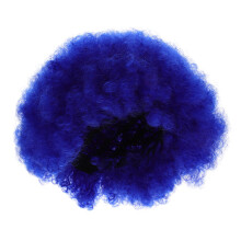 3Pcs Dark Blue Men Short Curly Cosplay Hair Wigs High Temp Fiber