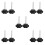 5Sets Walker Arm Rest Attachment Knobs Durable Black Plastic Metal 6