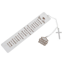 5Pcs Silver Graduation Cap Cross Bookmark for Students and Teachers