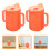 4Pcs Non Spill Elderly Drinking Cups with Wide Handle Orange 11