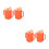 4Pcs Non Spill Elderly Drinking Cups with Wide Handle Orange 4