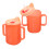4Pcs Non Spill Elderly Drinking Cups with Wide Handle Orange 3