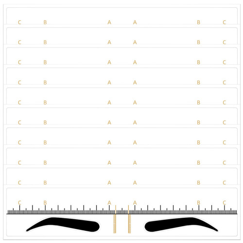 20Pcs Multi PVC Brow Guide Stencil Tools for Easy Eyebrow Drawing