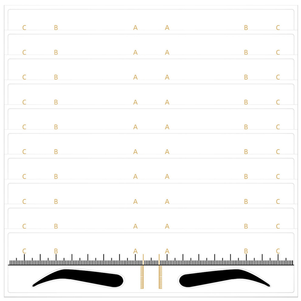 Solustre 20Pcs Multi Pvc Brow Guide Stencil Tools For Easy Eyebrow Drawing