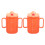 4Pcs Non Spill Elderly Drinking Cups with Wide Handle Orange 1