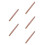 5Pcs Stainless Steel Rose Gold Baking Roller Pin Smooth Dough Roller 10