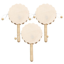 15Pcs DIY Wooden Maple -Drums Unfinished Kids Painting Set