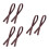 6Pcs Coffee PU Tote Bag Straps Stylish Replacement Handles Set 6