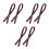 6Pcs Coffee PU Tote Bag Straps Stylish Replacement Handles Set 3