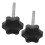 5Sets Walker Arm Rest Attachment Knobs Durable Black Plastic Metal 2