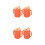 4Pcs Non Spill Elderly Drinking Cups with Wide Handle Orange 6