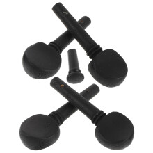 4Sets Durable Black Wood Violin Pegs with Endpin for Precise Tuning