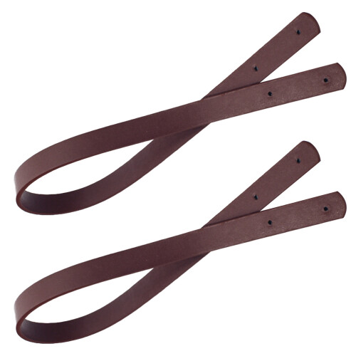 6Pcs Coffee PU Tote Bag Straps Stylish Replacement Handles Set 1