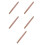 5Pcs Stainless Steel Rose Gold Baking Roller Pin Smooth Dough Roller 5