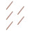 5Pcs Stainless Steel Rose Gold Baking Roller Pin Smooth Dough Roller 9