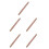 5Pcs Stainless Steel Rose Gold Baking Roller Pin Smooth Dough Roller 6