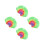 4Pcs Durable Green Fluffy Wig Carnival Performance Party Accessory 10