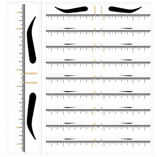 20Pcs Multi PVC Brow Guide Stencil Tools for Easy Eyebrow Drawing 1