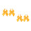4Pcs Yellow Bow Tie Graduation Accessory Comfortable Durable 8