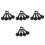 4Sets Durable Black Wood Violin Pegs with Endpin for Precise Tuning 9