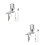 2Sets Silver Car Paint Sprayer Pneumatic Tool 3