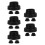 15Pcs Black Rubber Urinal Drain Seal Rings High Efficiency Leak Proof 7