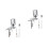 2Sets Silver Car Paint Sprayer Pneumatic Tool 6