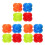 12Pcs Multi Tpe Hexagonal Reaction Balls Hand Eye Coordination Trainer 5