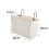 3Pcs Felt Fabric Bedside Storage Bag White Hanging Organizer 1