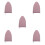5St Compacte Reissstrijkplank Roze Polyester Verstelbaar En 6