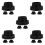 15Pcs Black Rubber Urinal Drain Seal Rings High Efficiency Leak Proof 4