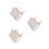 3Pcs Felt Fabric Bedside Storage Bag White Hanging Organizer 3