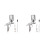 2Sets Silver Car Paint Sprayer Pneumatic Tool 4