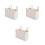 3Pcs Felt Fabric Bedside Storage Bag White Hanging Organizer 4