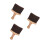 3Pcs Multifunctional Barber Neck Duster Brush Soft Wood Handle Khaki 5