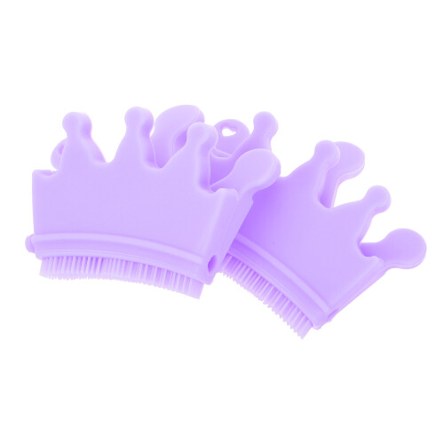 4Pcs Lavender Silicone Finger Separator Nail Brush Manicure Tool Set