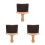 3Pcs Multifunctional Barber Neck Duster Brush Soft Wood Handle Khaki 6